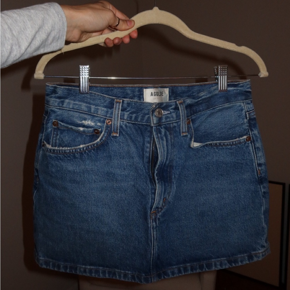 Agolde denim mini skirt